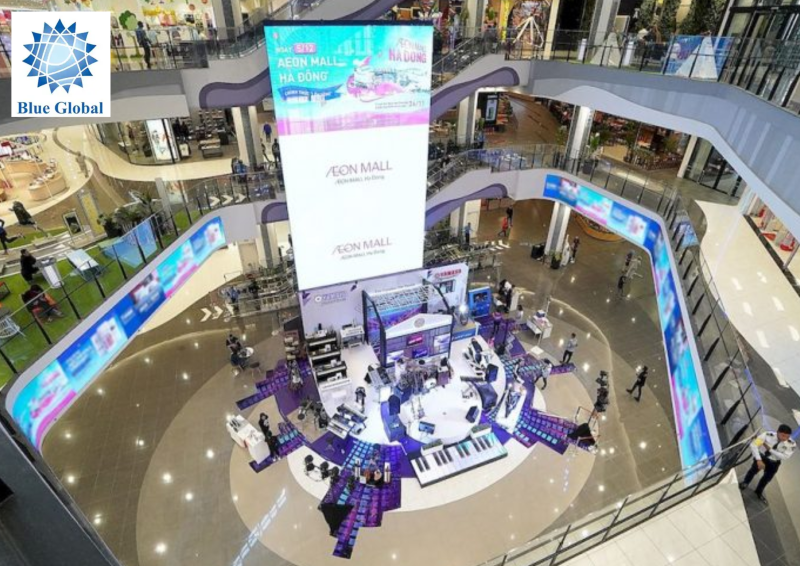 Ví dụ thực tế màn hình LED trung tâm thương mại tại AEON