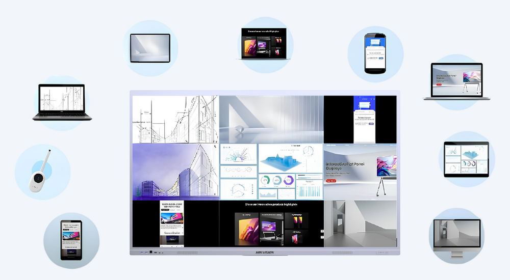 Màn hình tương tác Hikvision hỗ trợ nhiều hình thức chia sẻ
